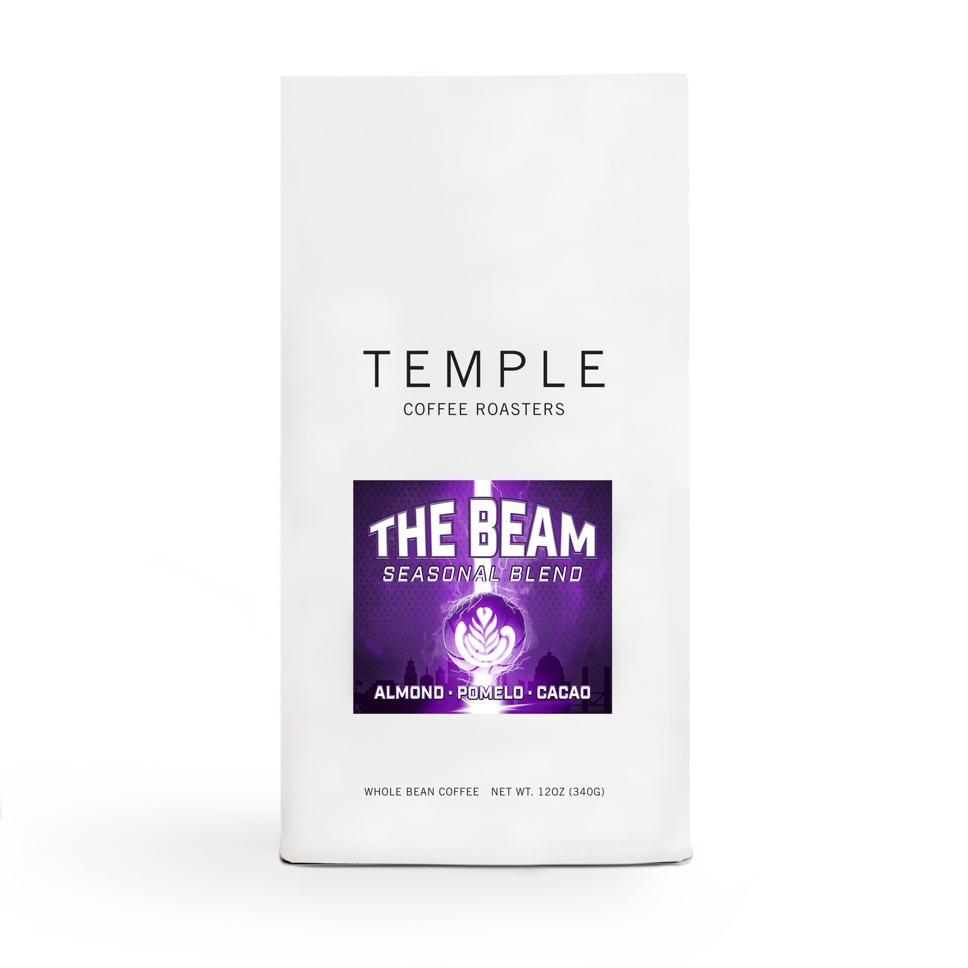 A Bag of The Beam blend coffee.