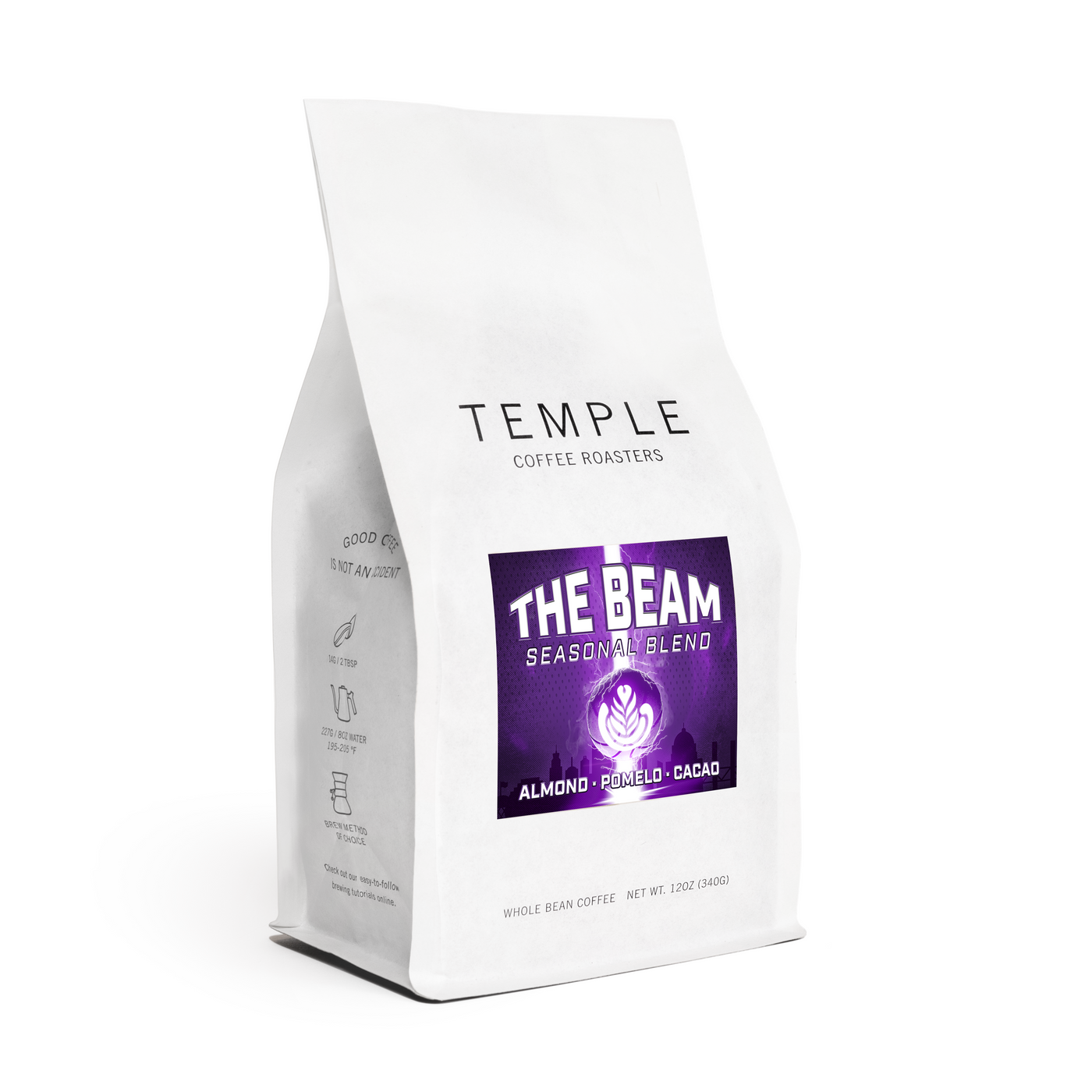 A Bag of The Beam blend coffee.