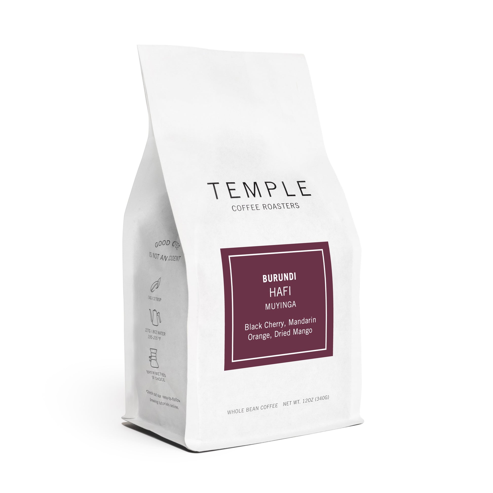 Bag of Burundi Hafi coffee. 