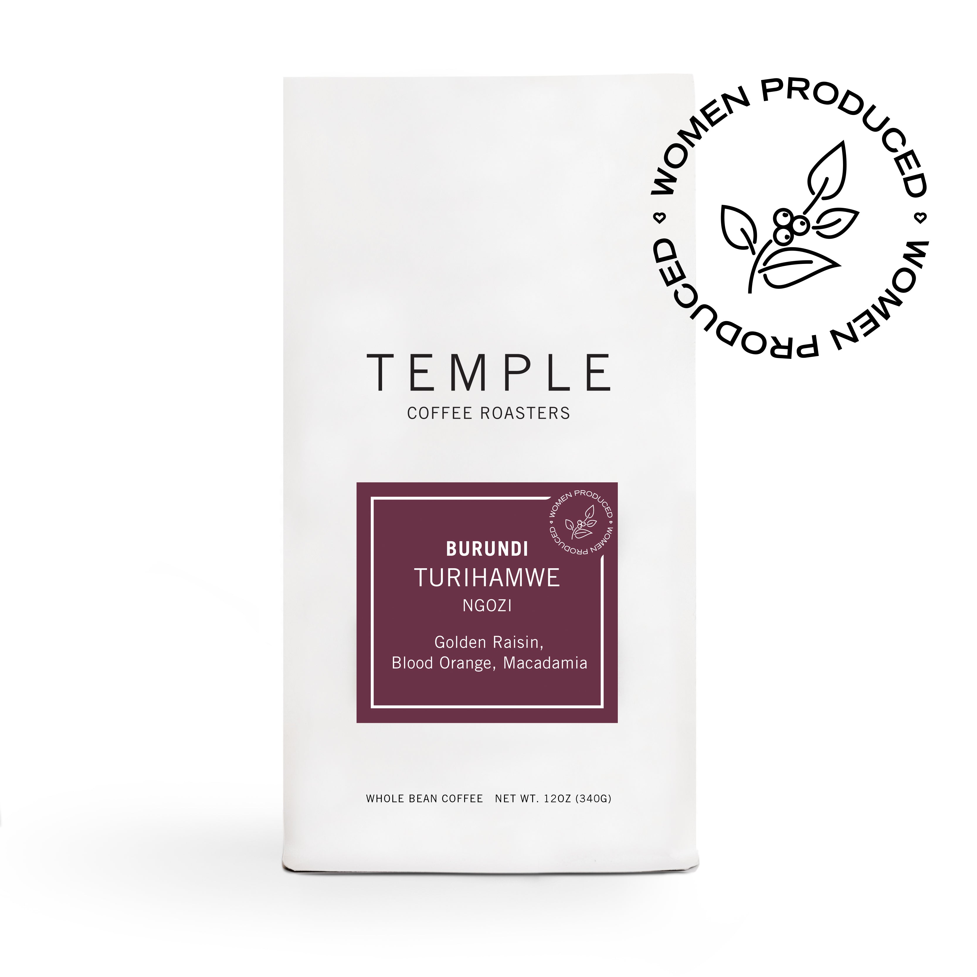 Bag of Burundi Turihamwe Single Origin Coffee. 