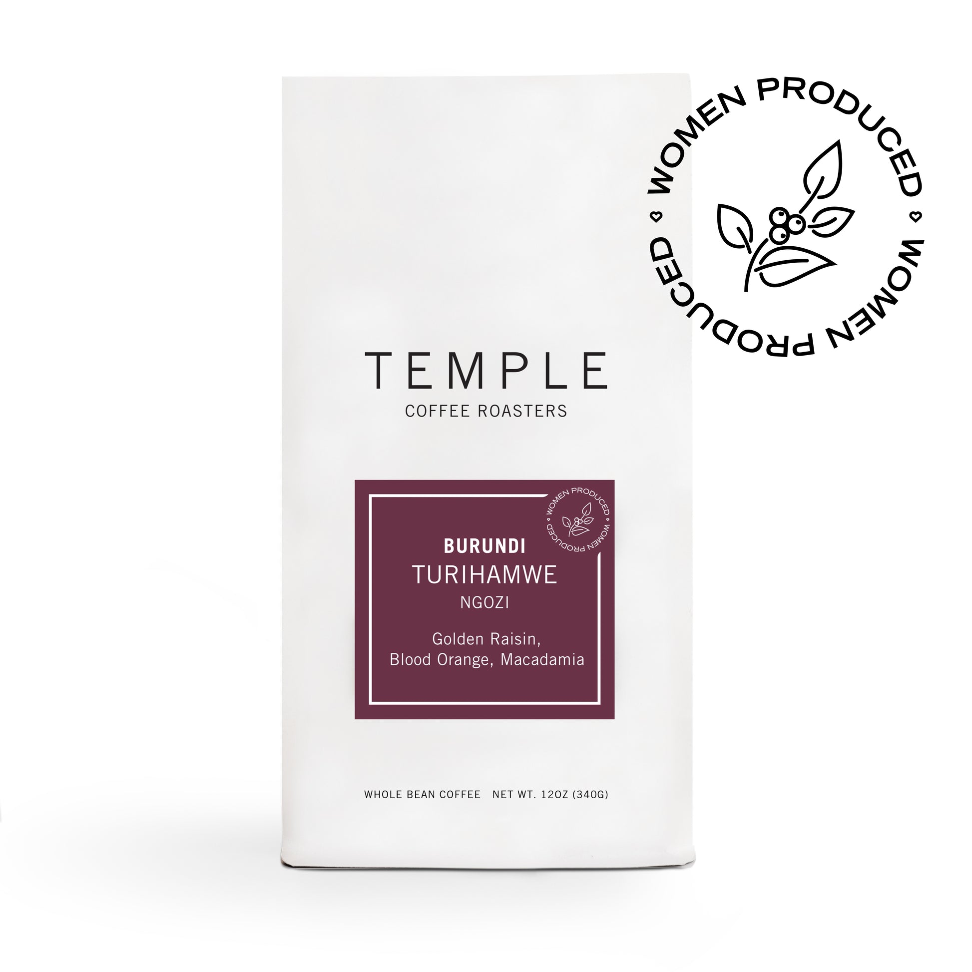 Bag of Burundi Turihamwe Single Origin Coffee. 