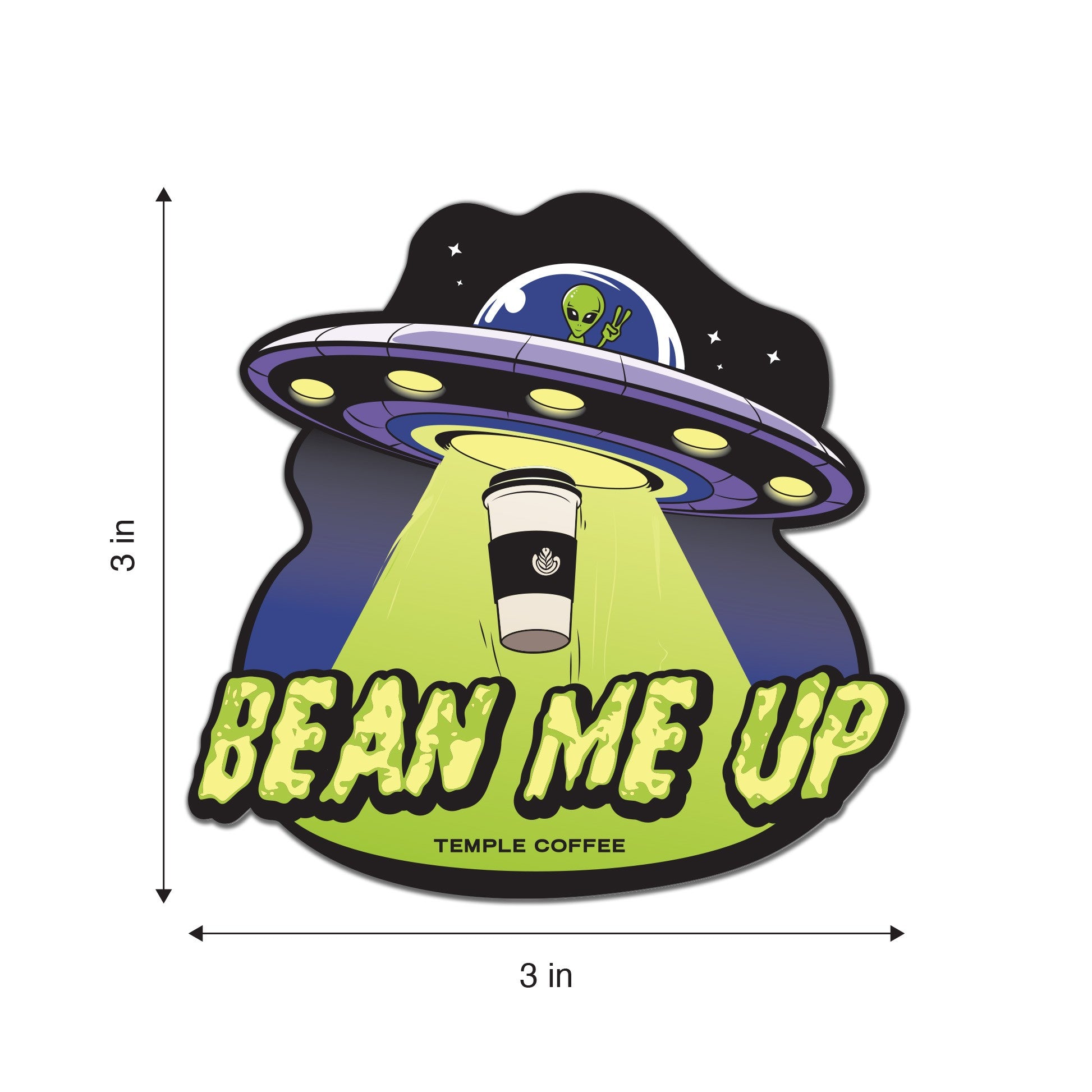 Bean Me Up Sticker