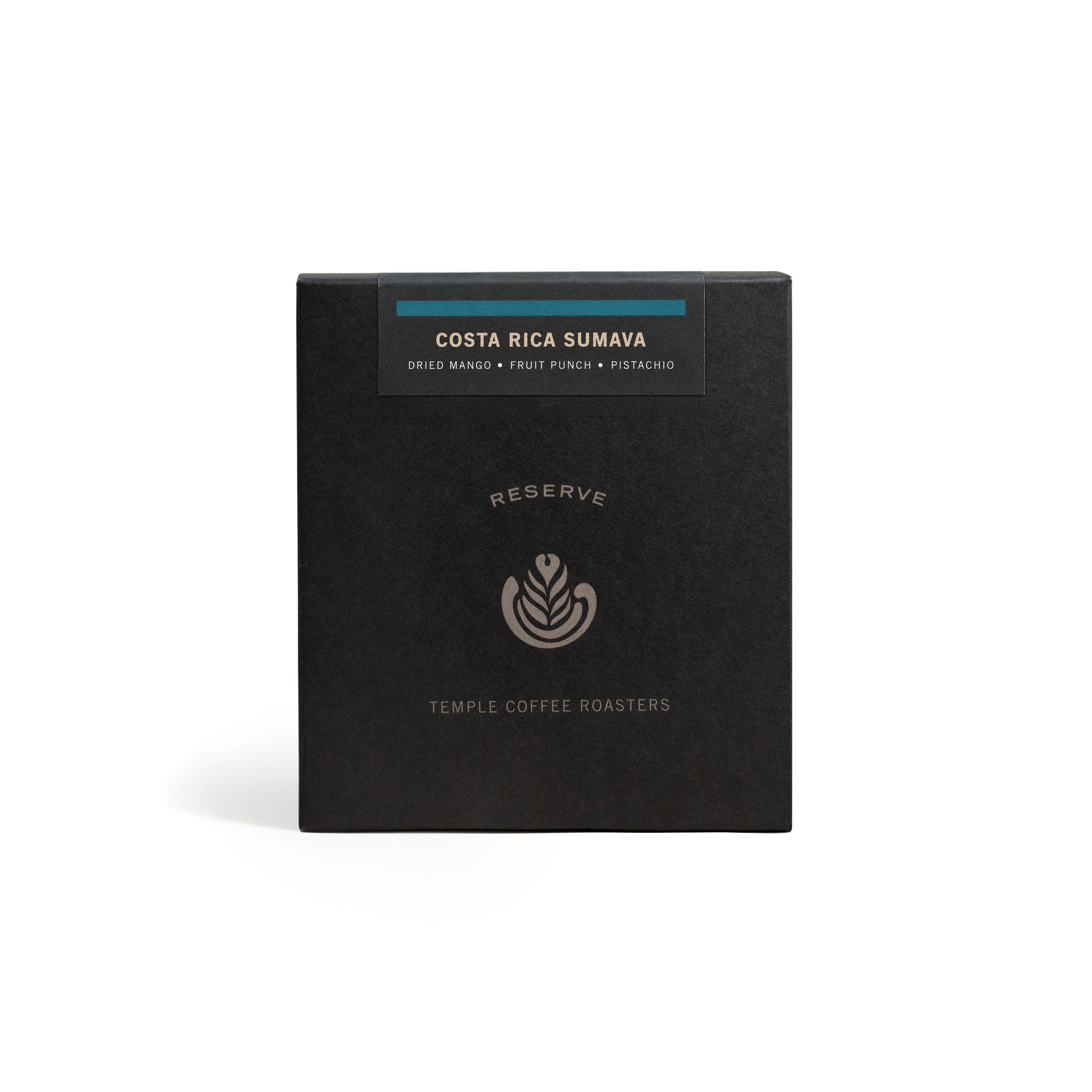 Costa Rica Sumava Reserve box of coffee. 