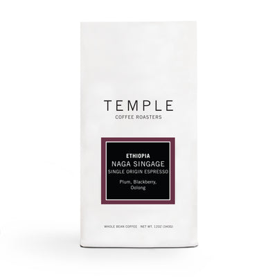 Bag of Ethiopia Naga Singage single origin espresso coffee