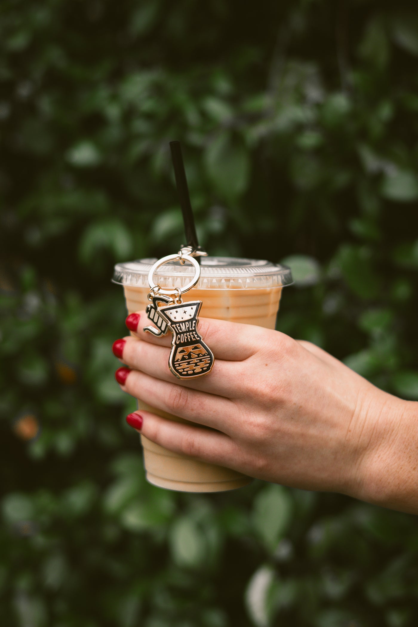 Pour-Over Mountain Keychain