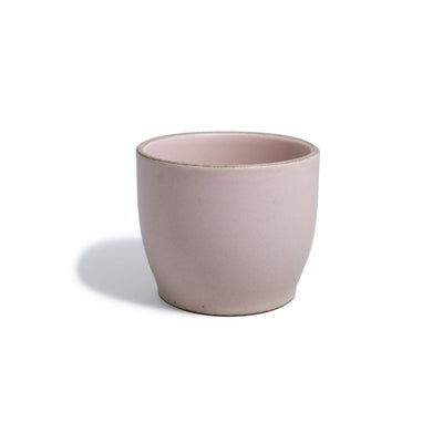 Pink porcelain mug.