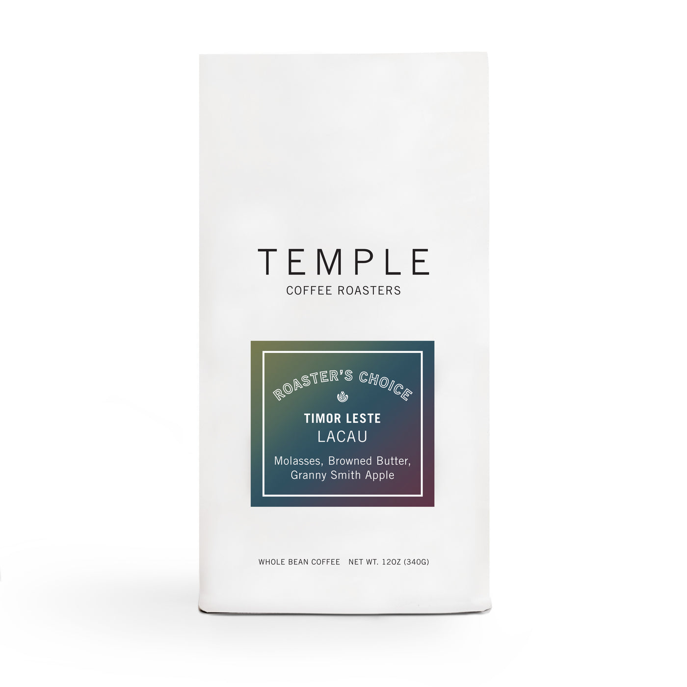 Bag of Timor Leste Lacau Roaster's Choice coffee. 