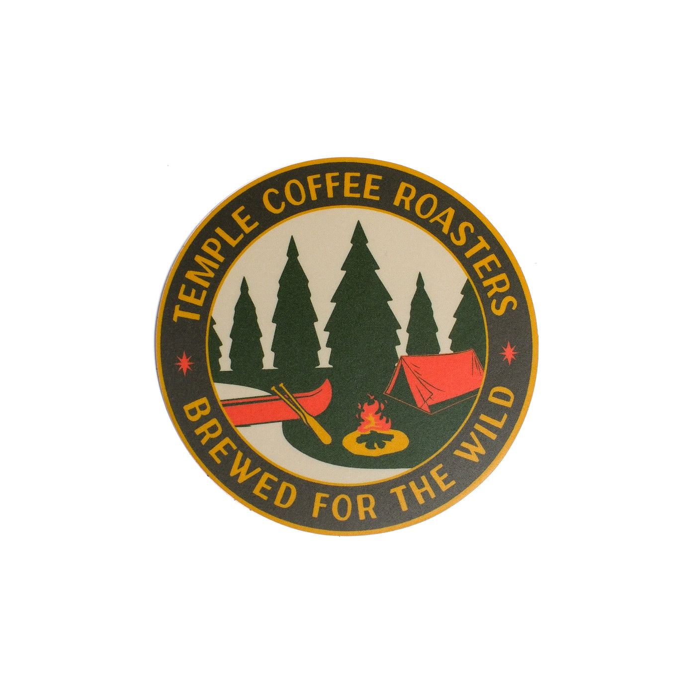 Camp Temple Coffee Sticker