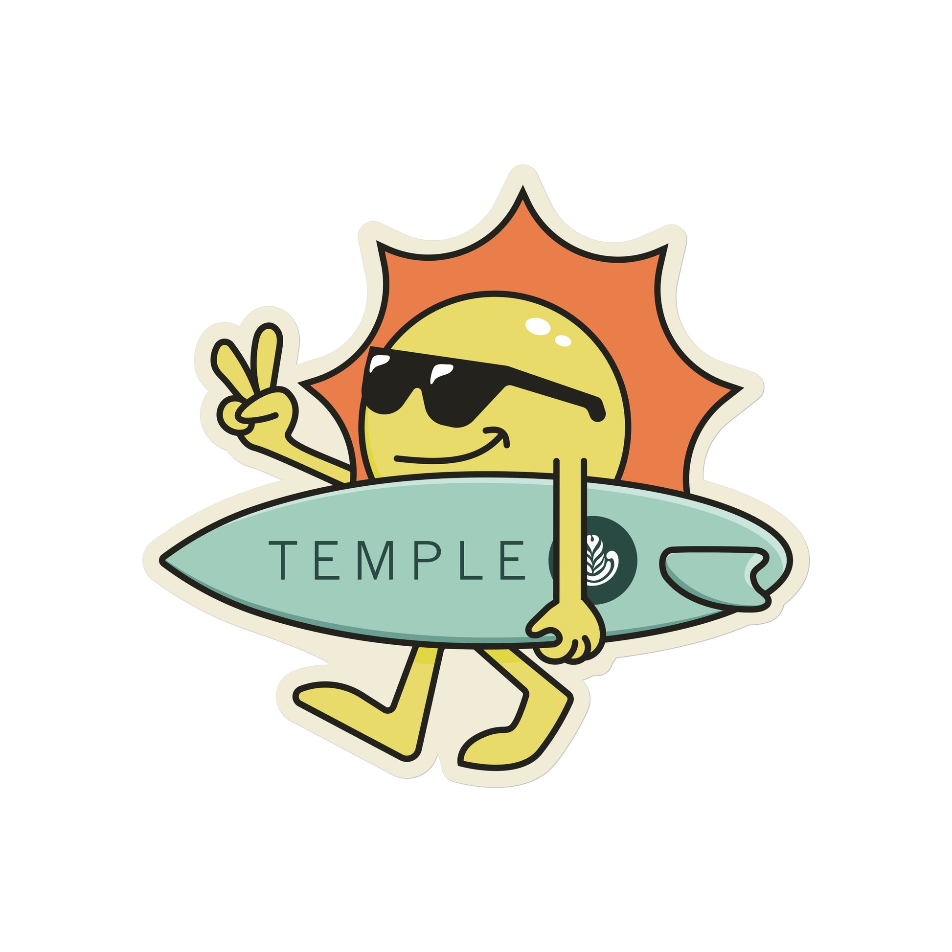 Sunshine Surfer Sticker