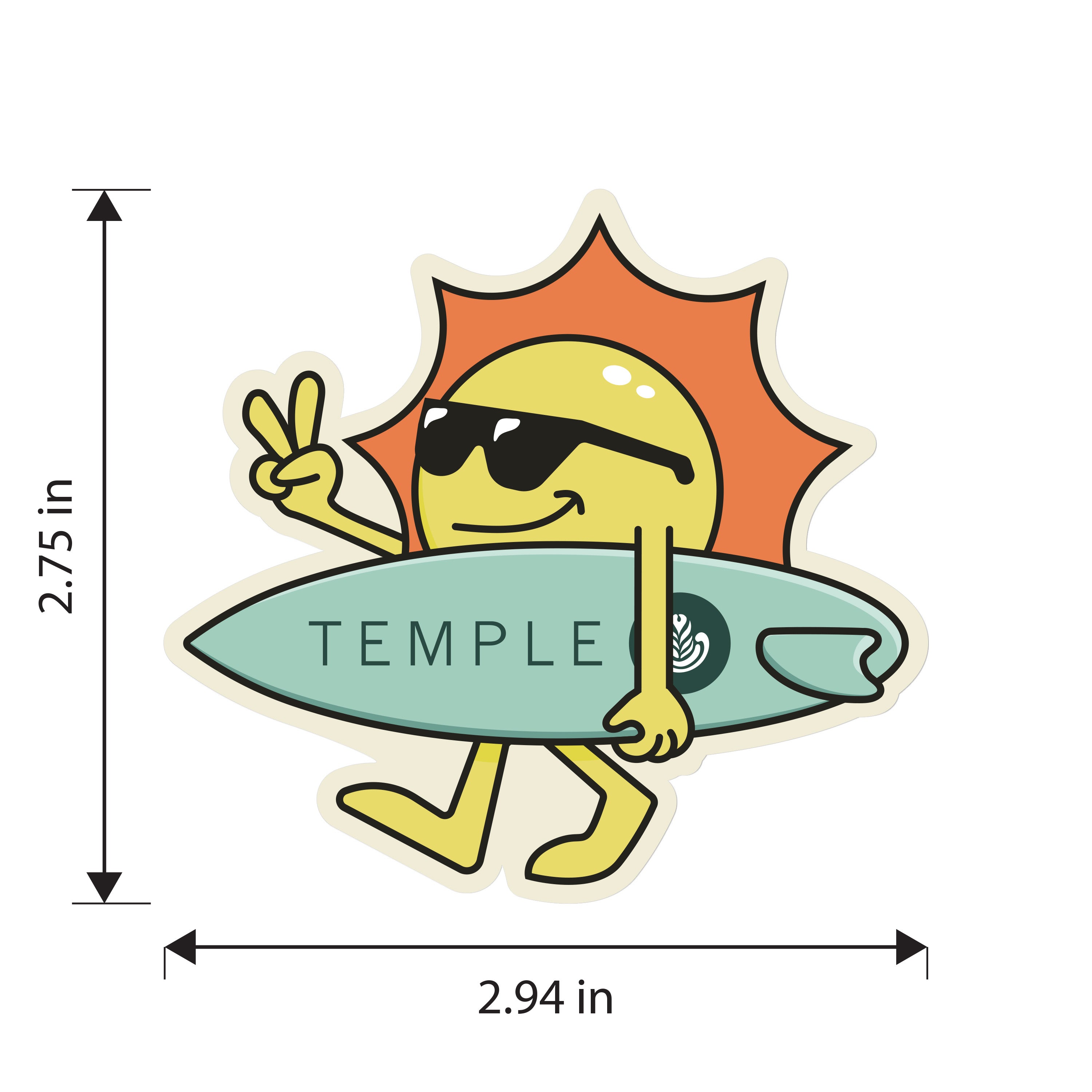 Sunshine Surfer Sticker