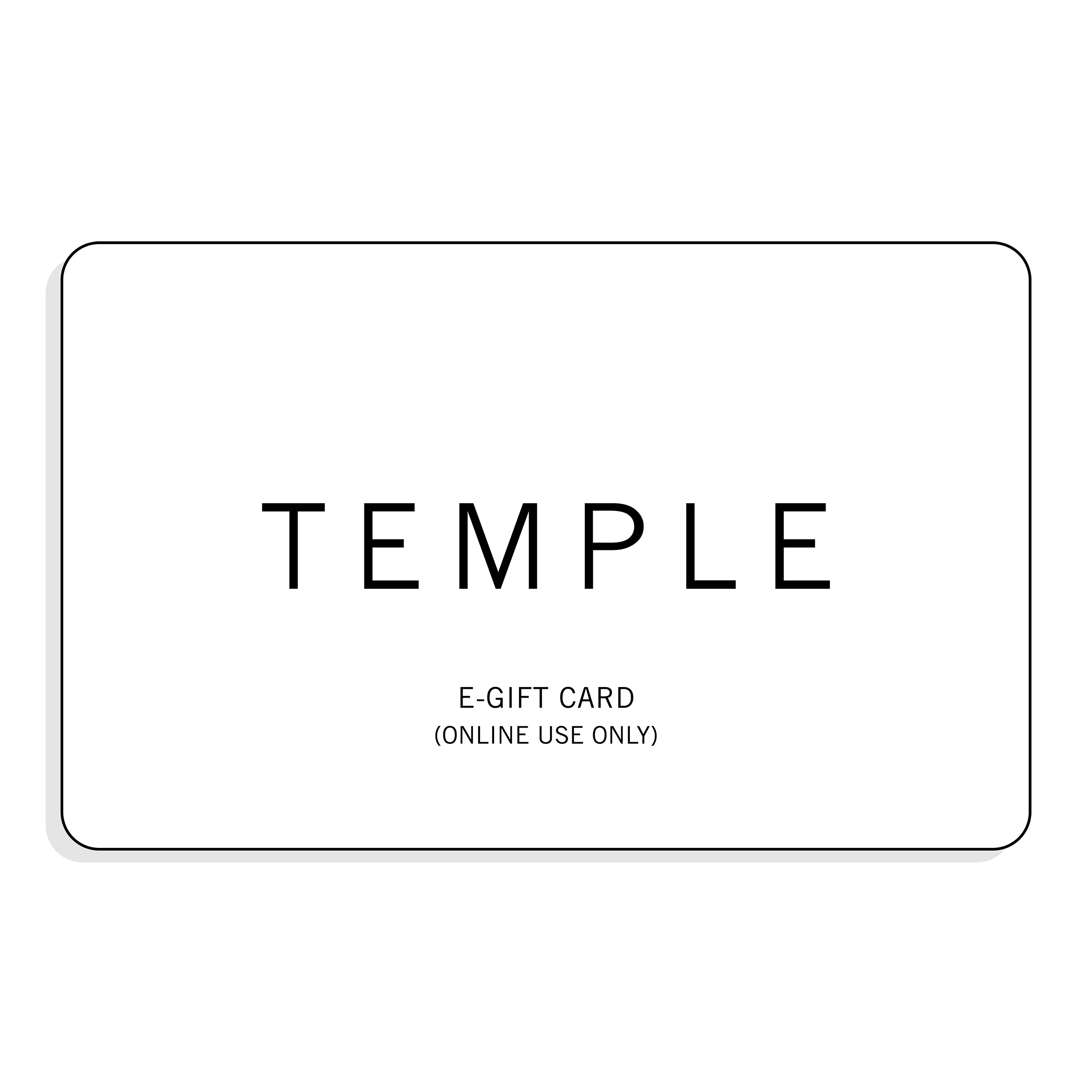 Temple e-Gift Card (For Online Purchases Only)