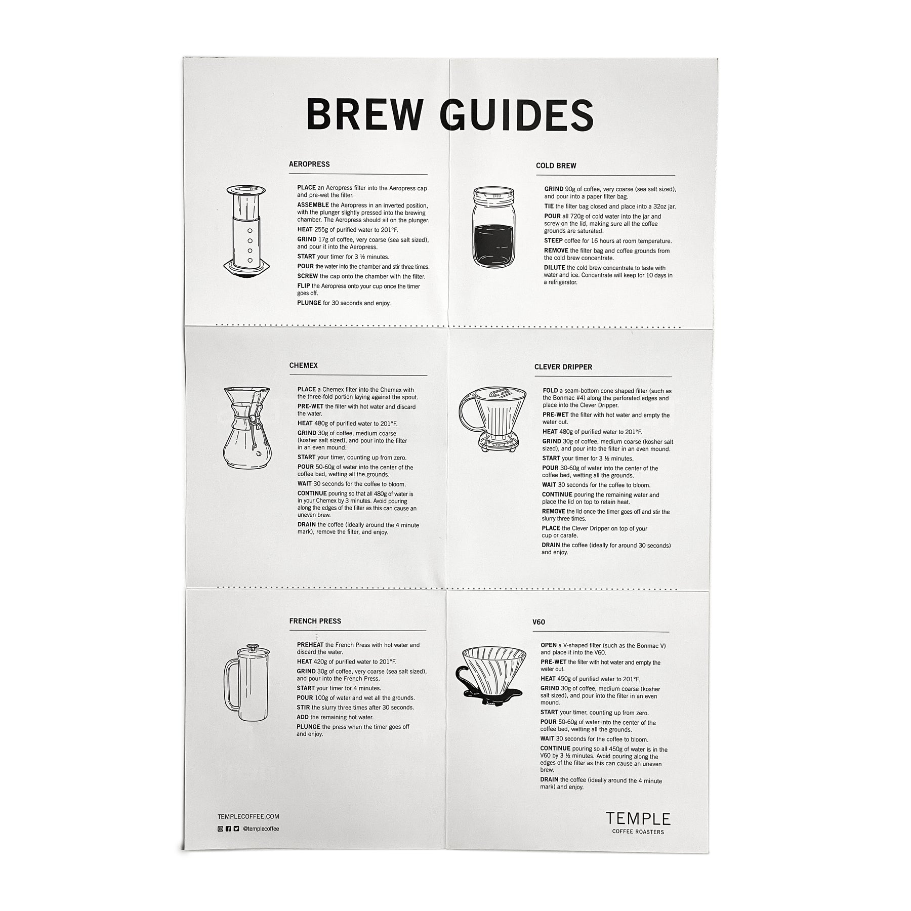 Coffee Brewing Guide – Temple Coffee Roasters
