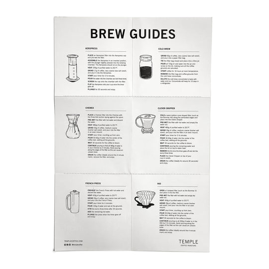V60 Chemex French Press Coffee Brewing Guide – Temple Coffee Roasters